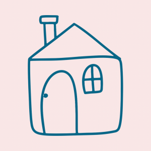 Housing and Community Services. Image of a drawing of a house.